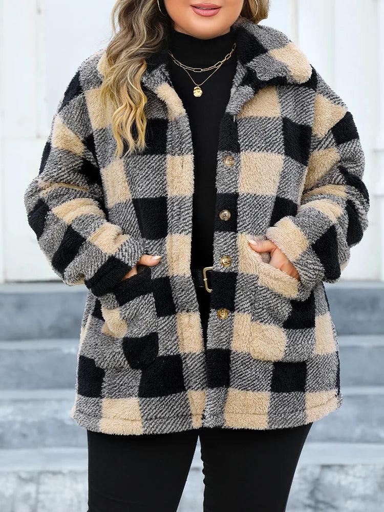 R&B | Übergroße Gemütliche Karierte Jacke