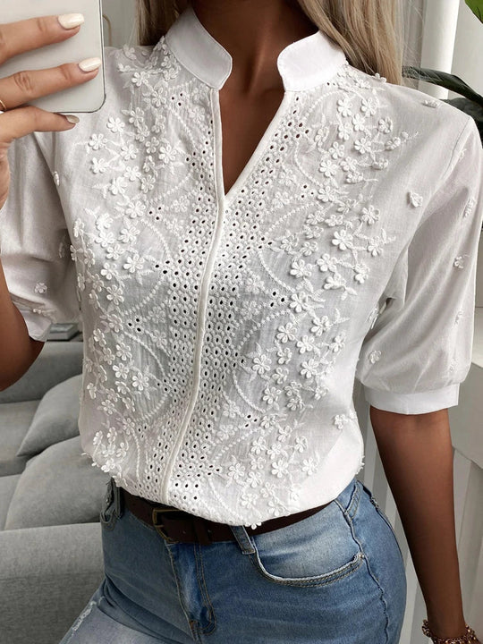 R&B - Elegantes Top Mit V-Ausschnitt