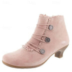 R&B | Damen Viktorianische Schnür-Stiefeletten mit Spitzenbesatz