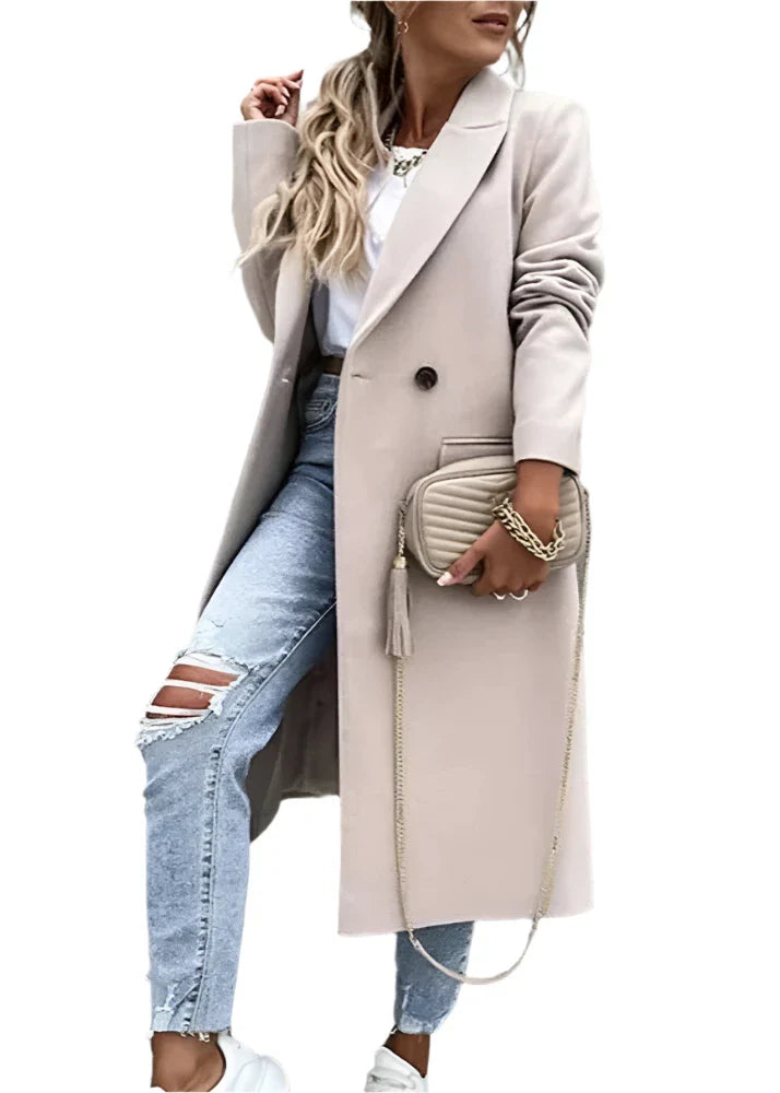 R&B | Winterjacke für Damen - langer Mantel mit klassischem Stil