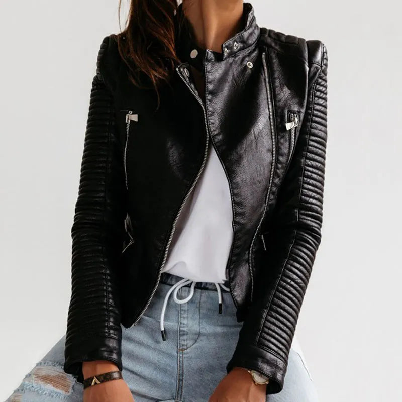 R&B | Leder Bikerjacke - Cool & Stilvoll