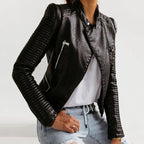R&B | Leder Bikerjacke - Cool & Stilvoll