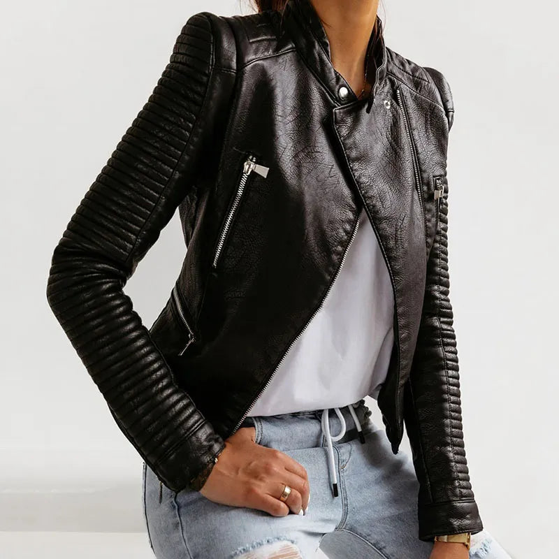 R&B | Leder Bikerjacke - Cool & Stilvoll