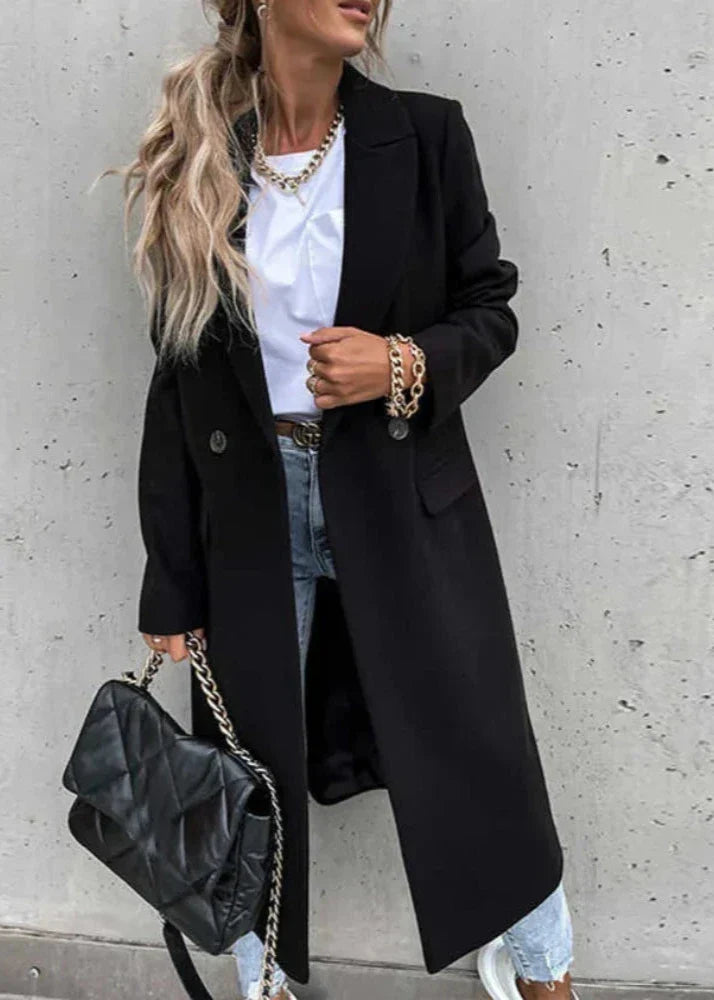 R&B | Winterjacke für Damen - langer Mantel mit klassischem Stil