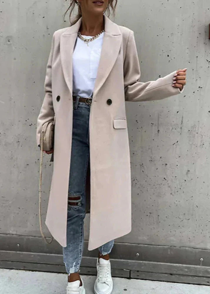 R&B | Winterjacke für Damen - langer Mantel mit klassischem Stil