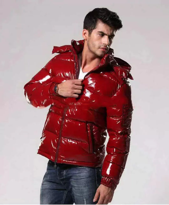 R&B - Glänzende Herren-Pufferjacke