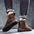 Retro-Wildlederschuhe mit Ripp- und Stichmuster R&B R&B