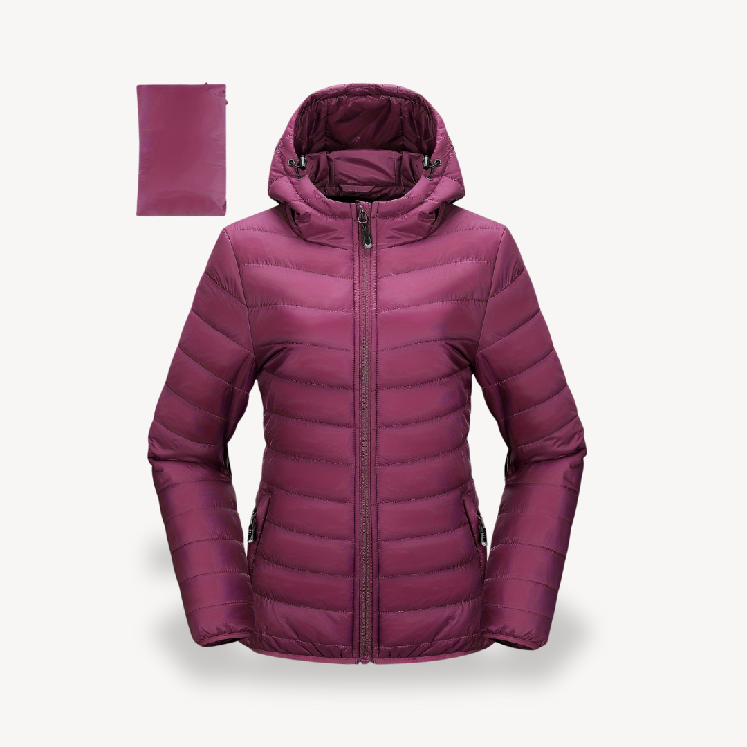 R&B | Damen Packable Puffer Jacke mit Kapuze