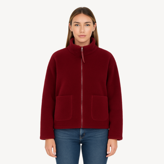 R&B | Damen Bequeme Zip-Up Fleecejacke