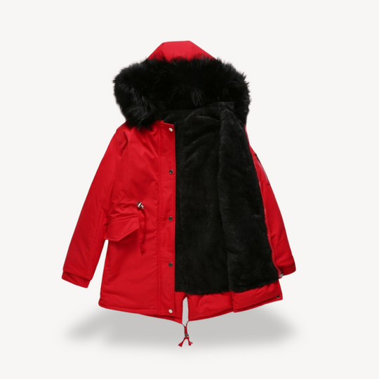 R&B | Damen Kunstfell Kapuzenparka Jacke
