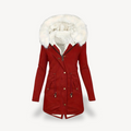 R&B | Damen Kunstpelz Kapuzen Parka Jacke