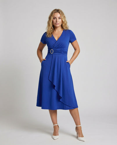 Damen Dekorative Schmuckgürtel Midikleid