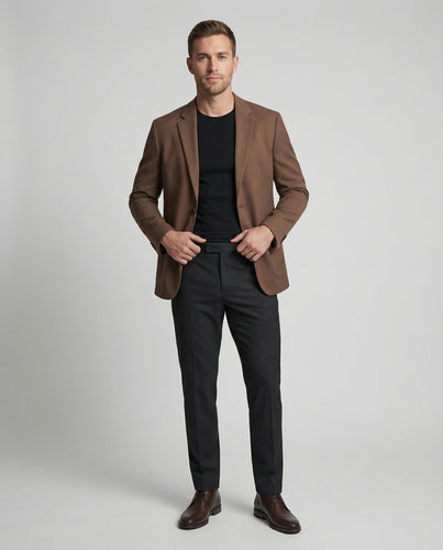 Herren nan elegantes Freizeit-Sakko mit unstrukturierter Passform und aufgesetzten Taschen R&B