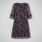 Blumenkleid Damen Midikleid Chiffon Paisley