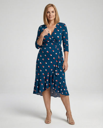 Freizeitkleid Damen Wickelkleid Jersey