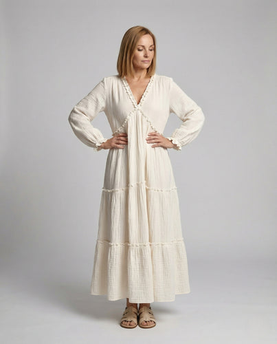 Maxikleid Sommer Damen Musselin