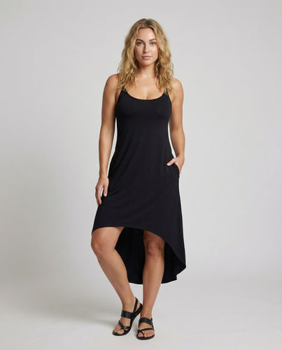 Damen Strand-Midikleid Asymmetrisch Riemchen Beinschlitz
