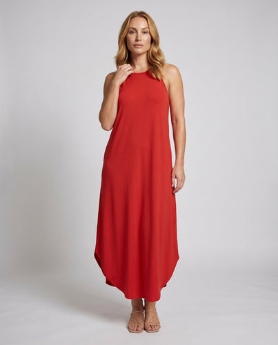 Damen Neckholder-Maxikleid A-Linie Fließend
