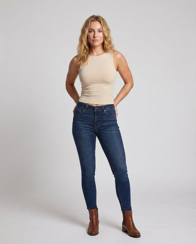 Damen ärmelloses Basic-Top mit figurbetontem Schnitt