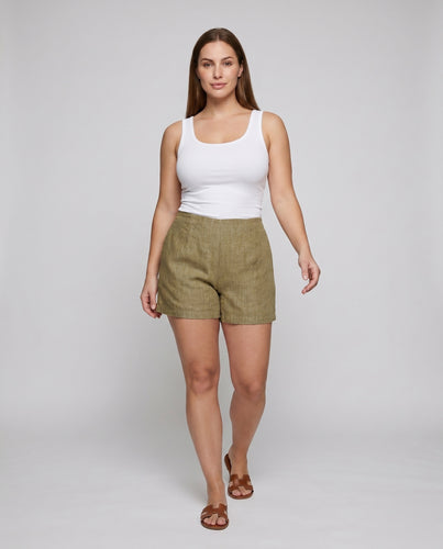 Damen lässige Leinen-Shorts
