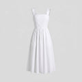 Damen Midi-Dress mit fließendem Schnitt und zarten Trägern