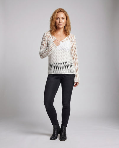 Damen Sommerliches Netzpullover R&B