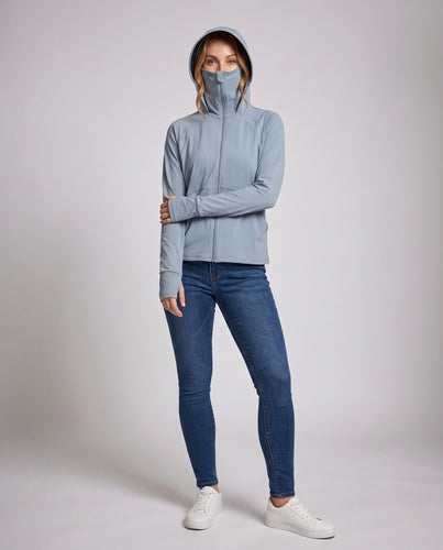 Damen Sportliche Funktionsjacke mit hohem Kragen und integriertem UV-Schutz R&B
