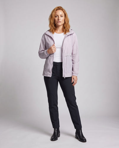 Damen leichte Windjacke mit verstellbarem Kapuzendesign R&B