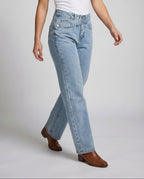 Damen Jeans High Waist Weites Bein