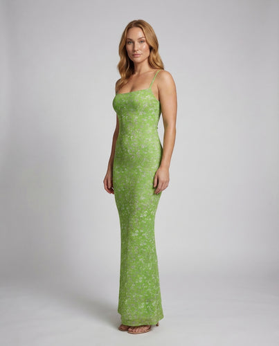 Damen Maxikleid Rückenfrei Spaghettiträger