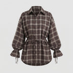 Damen Hemdbluse Karo Oversize