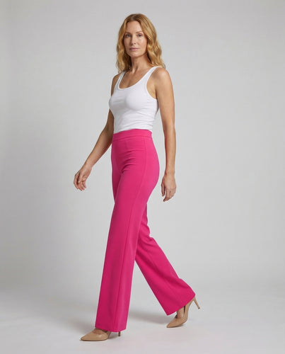 Damen Palazzo Hose Crepe High Waist