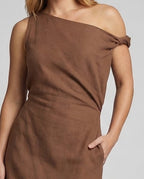 Damen Schulterfreies Maxikleid mit Drapierung