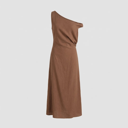 Damen Schulterfreies Maxikleid mit Drapierung