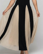Damen Maxikleid Quadrat Ausschnitt