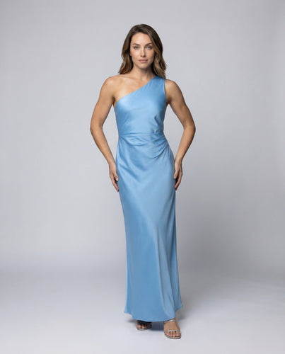 Damen Abendkleid Ein-Schulter Hoher Beinschlitz