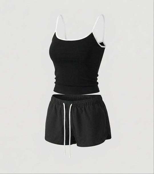 Damen zweiteiliges Sommer-Sportset mit Tanktop