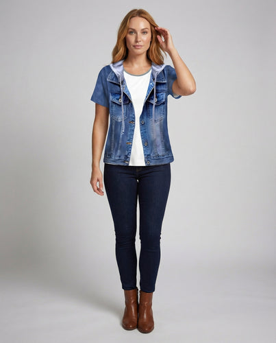 Damen T-Shirt Print Kurzarm