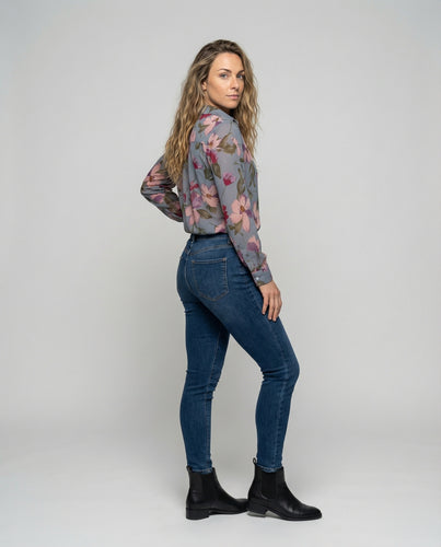Damen Chiffonbluse Semi-Transparent Hemd Stil