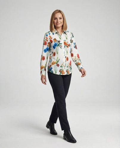 Damen Hemdbluse Floral Print