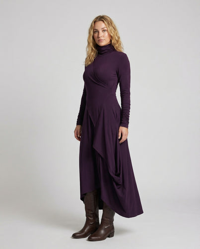 Damen Fließende Wickeloptik Maxikleid