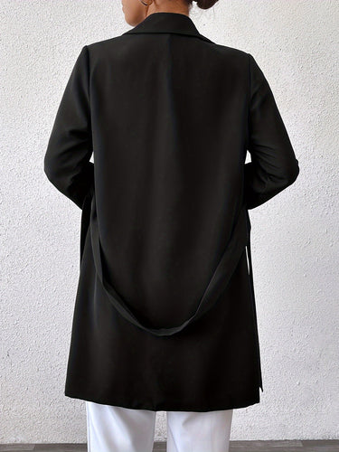 R&B | Wendbarer Langer Jacke mit Bindegürtel