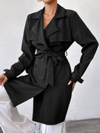 R&B | Wendbarer Langer Jacke mit Bindegürtel