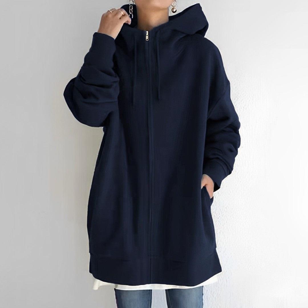 R&B | Fleece-Hoodie mit Reißverschluss