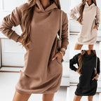 R&B | Kleid Langarm Kapuze