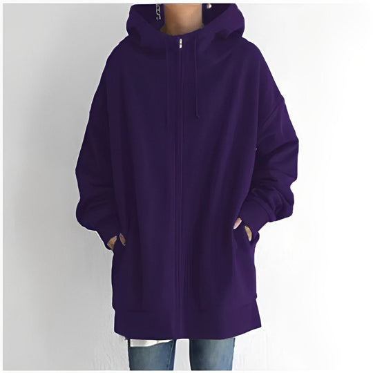 R&B | Fleece-Hoodie mit Reißverschluss