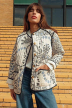R&B | Weinlesejacke mit Blumendruck