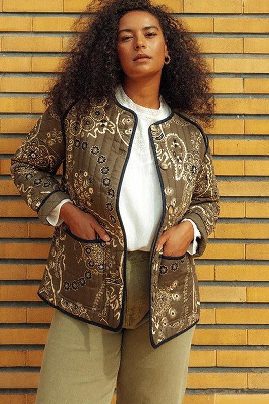 R&B | Weinlesejacke mit Blumendruck