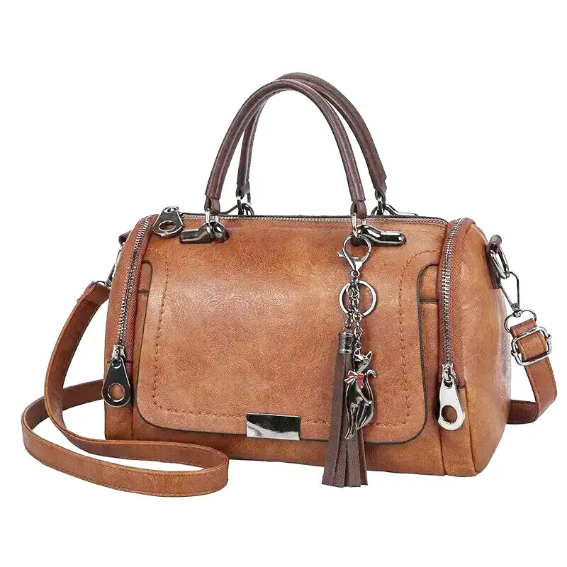 R&B – Geräumige Handtasche aus weichem mit Riemen und Reißverschluss