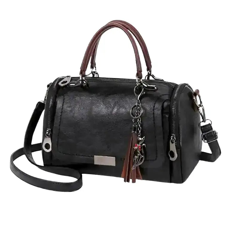 R&B | Geräumige Handtasche aus weichem mit Riemen und Reißverschluss